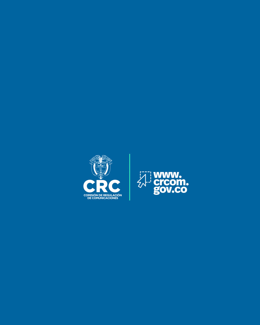 Cierre del carrusel con el logo de la Comisión de Regulación de Comunicaciones (CRC) y www.crcom.gov.co.